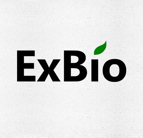 Logo Exbio sur fond de couleur